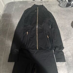 Lululemon Athletica Black Ski Jacket with Gold Zipper